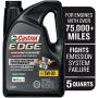 Castrol 03128C Edge High Mileage 5W-30 Advanced Full Synthetic Motor Oil, 5 Quart