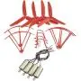 Upgraded Spare Parts Replacement for Syma X5UW X5UC RC Quadcopter Helicopter Copter Toy Motor Three-Blade 3 Blades Propellers Propeller Protectors Blades Frame Landing Skid Included Screws Set (Red)