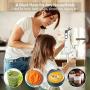 XMIX Immersion Hand Blender with 304 Stainless Steel, Handheld Single Stick Blender with Turbo Mode for Blend Baby Food, Purees Soups, Smoothies, and Dips