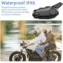 Motorcycle Bluetooth Headset,Wipeeyes E1 Bluetooth Helmet Intercom Headset with CVC Noise Cancellation Stereo Music IPX6 Waterproof for Full face Helmet Motorcycle Bluetooth Headset,Wipeeyes E1 Bluetooth Helmet Intercom Headset with CVC Noise Cancellation Stereo Music IPX6 Waterproof for Full face Helmet