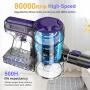 Aspirateur Sans Fil, Aspirateur Stick avec Filtration à 5 Étapes Haute Efficacité, Moteur Sans Brosse à 80 000 RPM, 4 en 1 avec Brosse Manuelle pour Revêtements en Bois et Animaux Domestiques. Aspirateur Sans Fil, Aspirateur Stick avec Filtration à 5 Étapes Haute Efficacité, Moteur Sans Brosse à 80 000 RPM, 4 en 1 avec Brosse Manuelle pour Revêtements en Bois et Animaux Domestiques.
