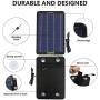 ECO-WORTHY 12 Volt 10 Watt Solar Car Battery Charger & Maintainer, Solar Panel Trickle Charger, Portable Power Backup Kit with Alligator Clip Adapter for Car, Boat, Automotive, Motorcycle, RV