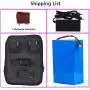24V 12Ah E-Bike Lithium-Ion Battery, for 200W-500W Motors, with Hanging Bag, Built-in BMS Protection Board, Comes with A Charger