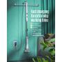 LyriFine Electric Spin Scrubber, Electric Cleaning Brushes with Extendable Handle and 4 Replaceable Brush Heads, Electric Scrubber with 1.5 Hrs Long Worktime for Shower Bathroom Tub Tile Floor,White