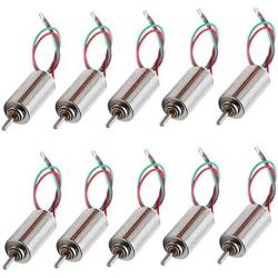 DC 1.5-3.7V 42000RPM Coreless Micro DC Motor 4mmx8mm for Airplane Model RC Toys - (10 Pcs)
