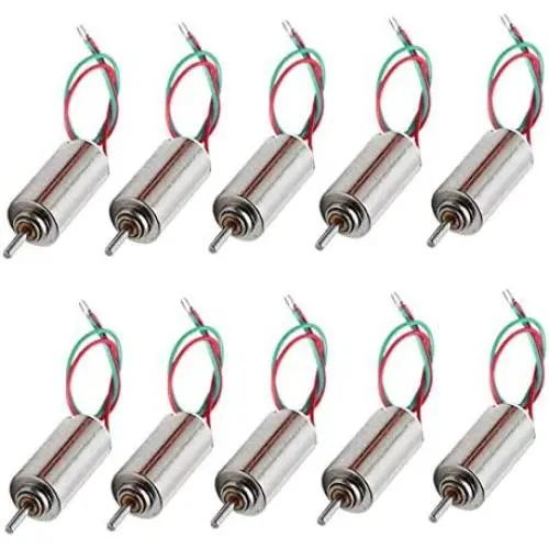DC 1.5-3.7V 42000RPM Coreless Micro DC Motor 4mmx8mm for Airplane Model RC Toys - (10 Pcs)