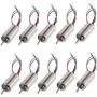 DC 1.5-3.7V 42000RPM Coreless Micro DC Motor 4mmx8mm for Airplane Model RC Toys - (10 Pcs)