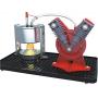 Sunnytech Mini Hot Live Steam Engine Model Education Toy DIY (V-Type)