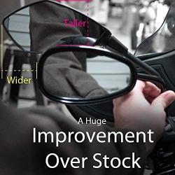 KiWAV Magazi Fist Black Motorcycle Mirrors with Oi Flash Controller 16 Flash Mode compatible for Scooter