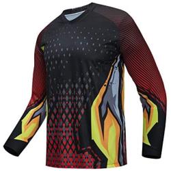 JPOJPO Downhill Cycling Jersey Mens Racing Jersey Long Sleeve MTB Bicycle Clothing Bike Shirt Motorcycle S-4XL