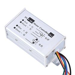 DC Motor Speed Controller, 9-60V DC 20A High Power PWM DC Motor Speed Regulator Stepless Variable Speed Regulator Switch Board with Button Switch and Metal Shell Product Name