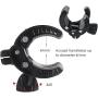 Bike Phone Mount, Bicycle Motorcycle Handlebar Cell Phone GPS Holder 360 Degrees Rotatable Cradle with Rubber Strap Clamp, Compatible with All Smartphones