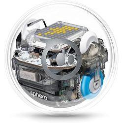 Sphero Bolt App-Enabled Robot Ball with Programmable Sensors + LED Matrix, Infrared & Compass - STEM Educational Toy for Kids - Learn Javascript, Scratch & Swift (Renewed)