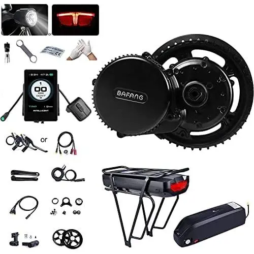 BAFANG BBS02B 48V 750W Mid Drive Kit with Battery Electric Bike Conversion Kits eBike DIY Mid Motor Kit with Optional LCD Display