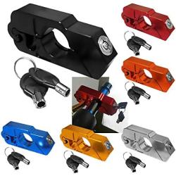Motorcycle Grip Lock Handlebar Throttle Security Lock Anti-Theft Scooters with 2 Keys fit for ATV Motorcycles Dirt Street Bike (Black)