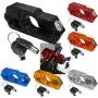 Motorcycle Grip Lock Handlebar Throttle Security Lock Anti-Theft Scooters with 2 Keys fit for ATV Motorcycles Dirt Street Bike (Red)