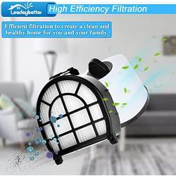 Leadaybetter Filter Replacement Parts for Shark LZ600 LZ601 LZ602 LZ602C APEX UpLight Lift Away DuoClean Vacuum Cleaner, 2 Post Hepa & 2 Pre Motor Filters 4 Foam Filters 1 Soft Brush Roll 1 Cleaning Brush , Part XFFLZ600 & XHFFC600