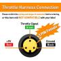 Thumb Throttle for Bafang 3 Pin Speed Throttle for BBS01B BBS02B BBSHD Mid Drive Motor eBike Conversion Kits E-Bike Throttle with 17.7 inch Cable