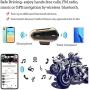 Motorcycle Bluetooth Headset, Helmet Communication System, Motorcycle Walkie-Talkie Helmet Intercom Heaphones with Mic/Automatic Answer/HD Music (intercom-BE6)