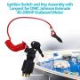 175974 Ignition Switch and Key Assembly with Lanyard, Fits for OMC Johnson Evinrude 40-200HP Outboard Motor | OE Replacement 5005801 357868