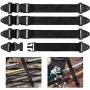 4pcs Boat Deck Rod Tie-Down, Retractable Rod Saver,Rod Buckle Deck Mount, Wide Fishing Rod Straps for Fishing Boat Kayak