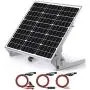 30W 12V Solar Panel Battery Charger Maintainer - Built-in MPPT Charge Controller + Adjustable Mount Brackets + SAE Cable Kits for Boat Marine RV Trailer Automotive Car Home Off Grid System