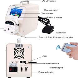 Kamoer lab WiFi UIP Stepper Motor Intelligent peristaltic Pump high Flow Rate dosing Pump (3 rotors, 1-1520ml/min, 110V-220V AC, Foot Switch Support, Touch Screen Display, White)
