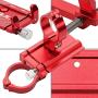 Kingsea Aluminium Bike Phone Mount Holder Motorcycle Phone Mount for Handlebar Accessories Compatible with iPhone 12 12 Pro Max 11, Galaxy and Other 4.7-6.8 Inches Cellphones - Red