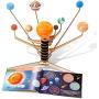 Jinnto Educational STEM Box Model Solar System Toy Project for Kids - Rotating Building Planetarium Model DIY - 3 In1 Exciting Astronomy Game Kit Gift for Children Age 6 and Up