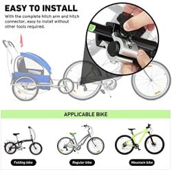 Homoyoyo Bike Trailer Coupler Attachment Hitch Quick Release Linker Adapter Bicycle Rear Trailer Replacement Axle Mount Hitch Parts Style 1