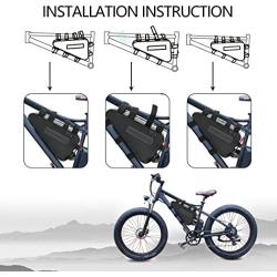 HJGHY Triangle Ebike Battery 52V 20Ah Electric Bicycle Lithium Ion Battery Pack with LED Battery Level Indicator and Charger for 200W 500W 750W 1000W Electric Bike Motors