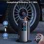 Nulksen Tire Inflator Portable Air Compressor, 150PSI Cordless Air Pump for Car Tires with 7800mAh Battery, Fast Inflate Electric Tire Pump with Pressure Gauge Emergency Light for Car Bike Motor Ball