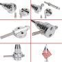1 Pair Motorcycle American Flag Mount Kit and Durable 6