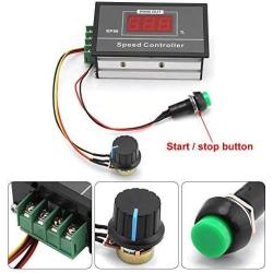 6-60V 12V 24V 36V 48V 30A PWM DC Motor Speed Controller Digital Regulator Variable Speed Switch Display LED Control Circuit Board Start Stop Switch