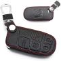 for Charger Challenger Scat psck 5 Button Leather Keyless Entry Remote Control 5 Buttons Smart Key Fob Cover Pouch Bag Jacket Case Protector Shell (Black Key Cover)