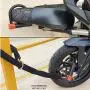 KRASER KR120S Anti-Theft U Lock Diameter 18 mm Homologated SRA Approved Heavy Duty Motorcycle Scooter Bicycle Lock Bike Lock With Key 120 x 125 Black and Orange