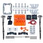 RC-Hub V8 Engine Fans Radiator Motor with Heatsink Cover for 1/10 TRX4 RC Crawler Scale (Orange)