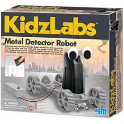 4M Kidzlabs Metal Detector Robot Kit –Stem Toys Rc Science Project Educational Gift for Kids, Brown/A, Model:4607