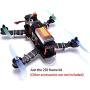 Readytosky 250mm FPV Racing Drone Frame 5 Inch Carbon Fiber Quadcopter Frame Kit with 4mm FPV Frame Arms+Lipo Battery Strap