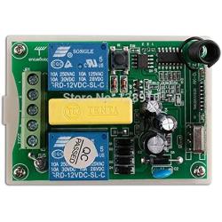 Calvas AC220V 2CH 10A Radio Controller Motor Positive &negative RF Wireless Remote Control Switch Receiver + 4wall Panel Sticky Remote