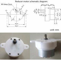 12V DC High Torque Motor for Display Stand Electric Motor Gearbox 3 RPM 4mm Shaft Diameter Small Size Slow Speed Low Noise Reversible Easy Installation