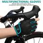 HUANLANG Bike Gloves for Men Women Cycling Gloves Half Finger Mountain Biking Gloves Gel Padded Anti Slip Breathable Fingerless Motorcycle Gloves for Gym Bicycle Workout Gloves