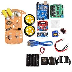 New Avoidance Tracking Motor Smart Robot Car Chassis Kit Speed Encoder Battery Box 2WD Ultrasonic Module kit