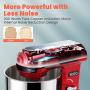 Yoifo 7 Speed Stand Mixer（inclued P Speed）- Peak Power 600W Kitchen Electric Mixer，4.75-QT Tilt-Head Food Mixer with Dough Hook, Whisk, Beater & BPA-Free Dust Cover (Red)