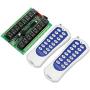 eMylo® DC 12V Wireless Remote Control Momentary Light Switch 16CH 433Mhz RF Relay Receiver with Transmitter