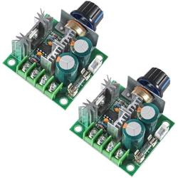 AEDIKO 2pcs 12V-40V 10A PWM DC Motor Speed Control Switch Controller Voltage Regulator Dimmer With Speed Control Knob
