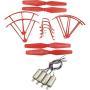 Upgraded Spare Parts Replacement for Syma X5UW X5UC RC Quadcopter Rc Helicopter Copter Toy Motor Main Blade Propellers Propeller Protectors Blades Frame Landing Skid with Screws Set (Red)