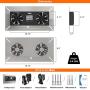 ALORAIR Crawl space Basement Ventilator Fan, VentirPro-S2 with Temperature Humidity Controller, Timing Cycle, Speed Control, for garage, shed, crawl space, basements, 240CFM (Air-out)