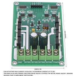Dual DC Motor Driver Module Board, H-Bridge DC 3~36V 10A Peak 30A Speed Control PWM Module, MOSFET IRF3205 Quick Response Control Board for Arduino Robot Smart Car