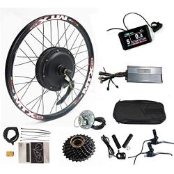 USA FreeShipping !High Power e Bike kit 52v 2000W Electric Bike Conversion kit with KT 40A Sine Wave Controller,KT LCD8H Color Display, 7 Speed flywheel